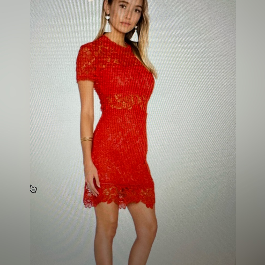Lovers + Friends Red Lace Sheath Dress Size Small (S) Nwt